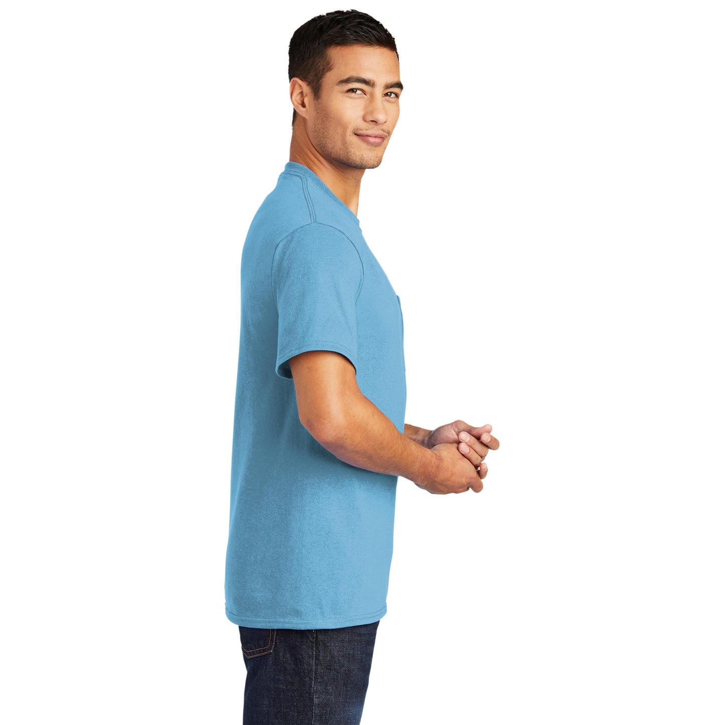 Ash T-Shirts - Port & Company - Soft Pocket Tee - Eco Friendly