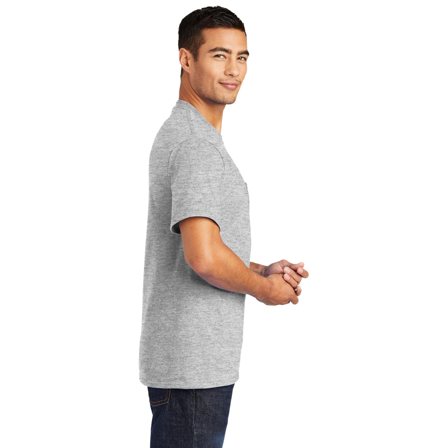 Ash T-Shirts - Port & Company - Soft Pocket Tee - Eco Friendly