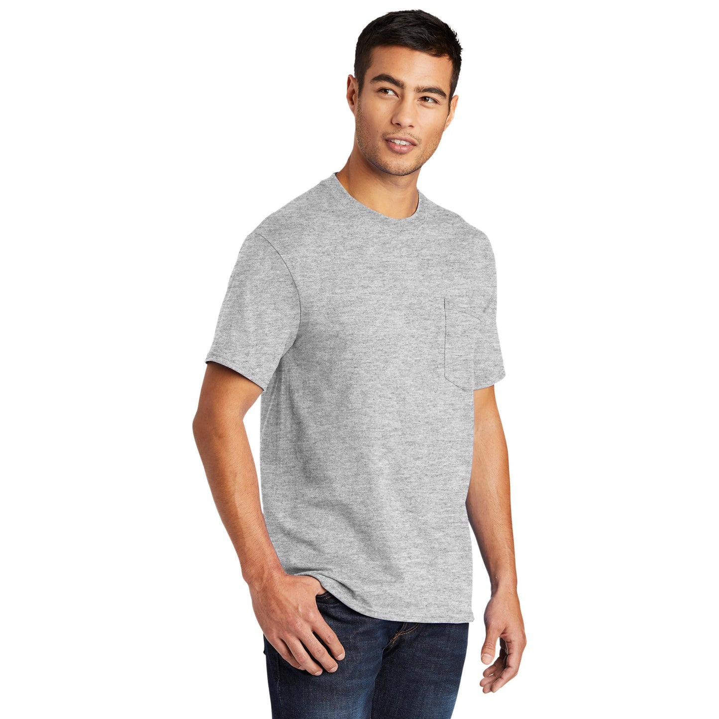 Ash T-Shirts - Port & Company - Soft Pocket Tee - Eco Friendly