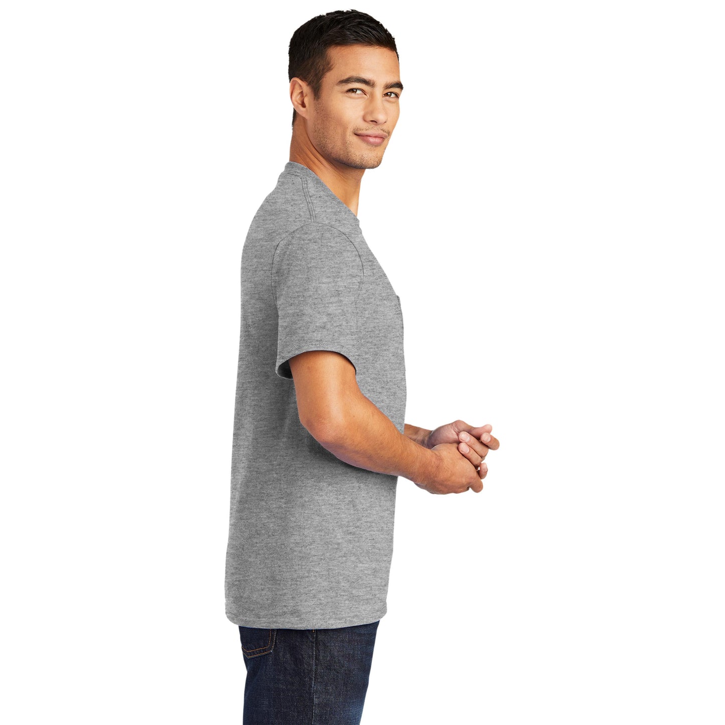 Ash T-Shirts - Port & Company - Soft Pocket Tee - Eco Friendly