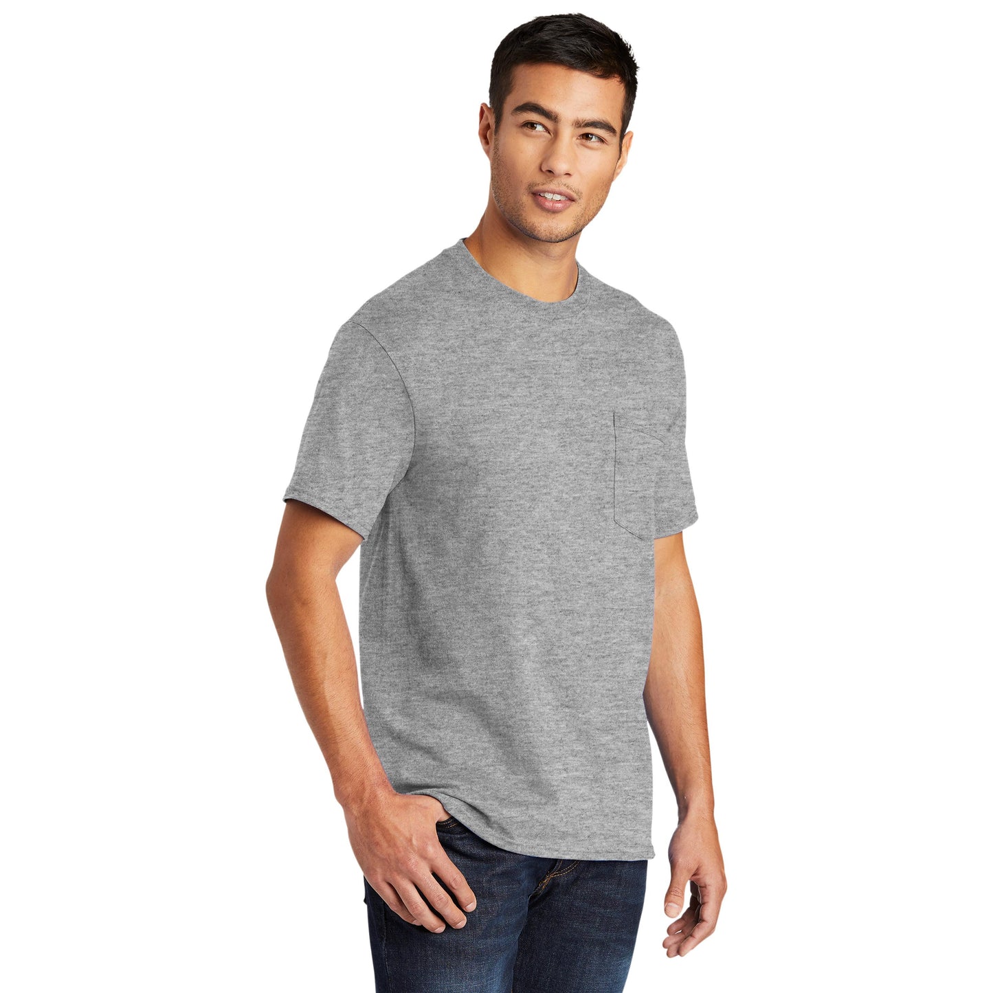 Ash T-Shirts - Port & Company - Soft Pocket Tee - Eco Friendly