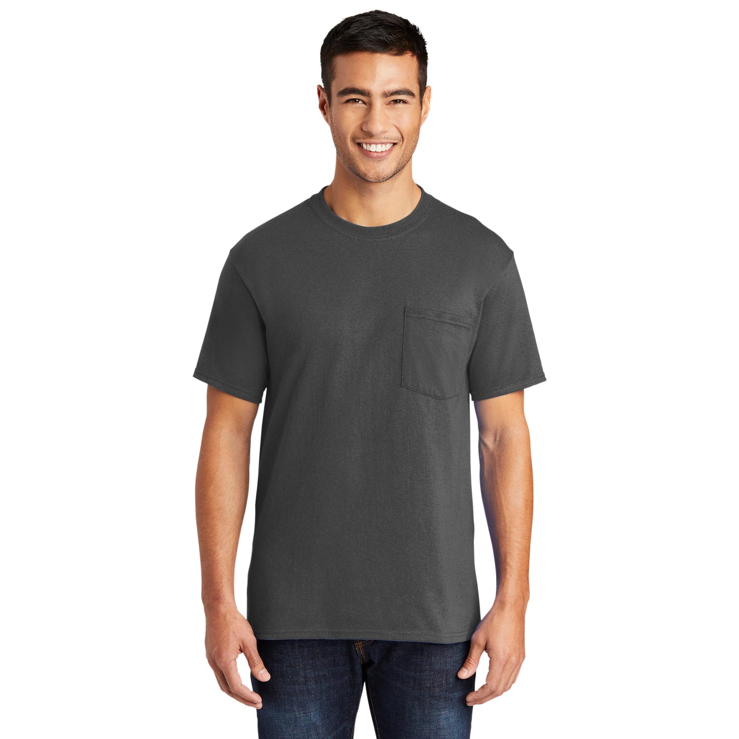 Ash T-Shirts - Port & Company - Soft Pocket Tee - Eco Friendly