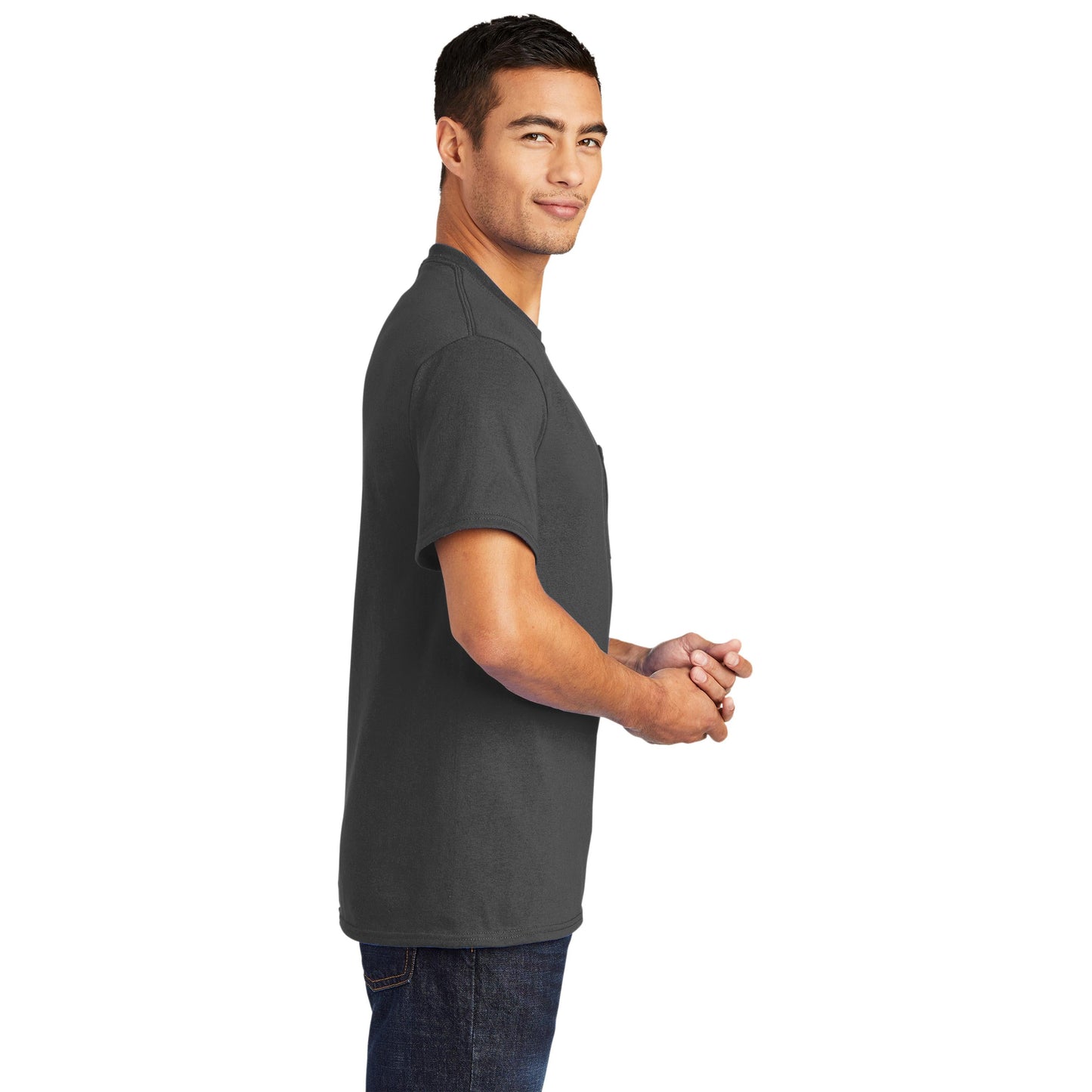 Ash T-Shirts - Port & Company - Soft Pocket Tee - Eco Friendly
