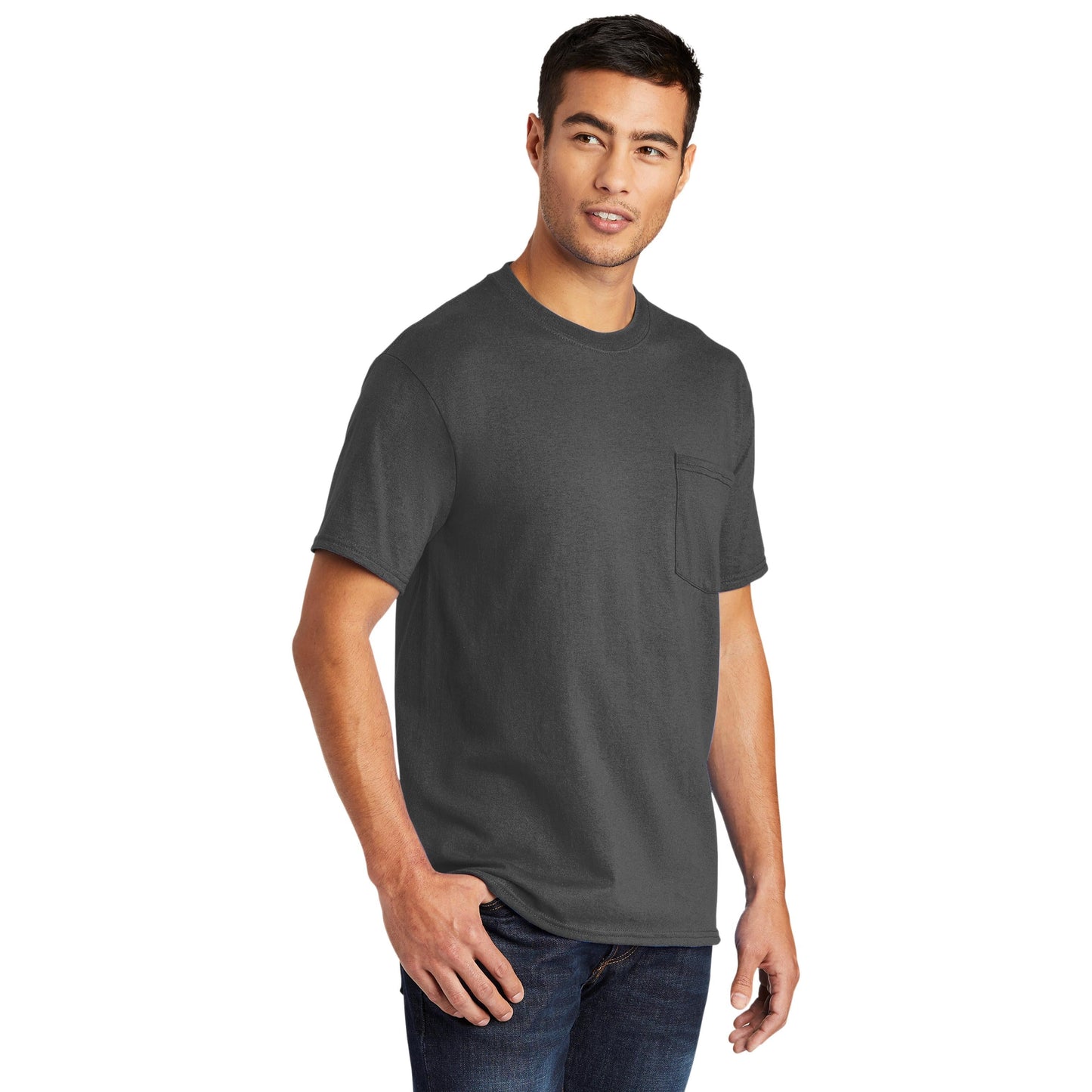 Ash T-Shirts - Port & Company - Soft Pocket Tee - Eco Friendly