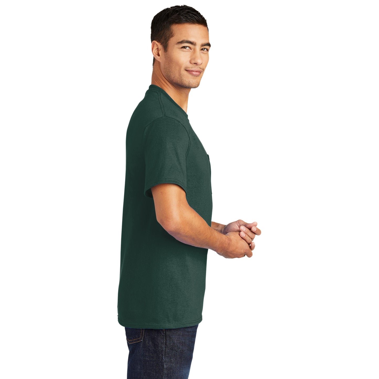Ash T-Shirts - Port & Company - Soft Pocket Tee - Eco Friendly