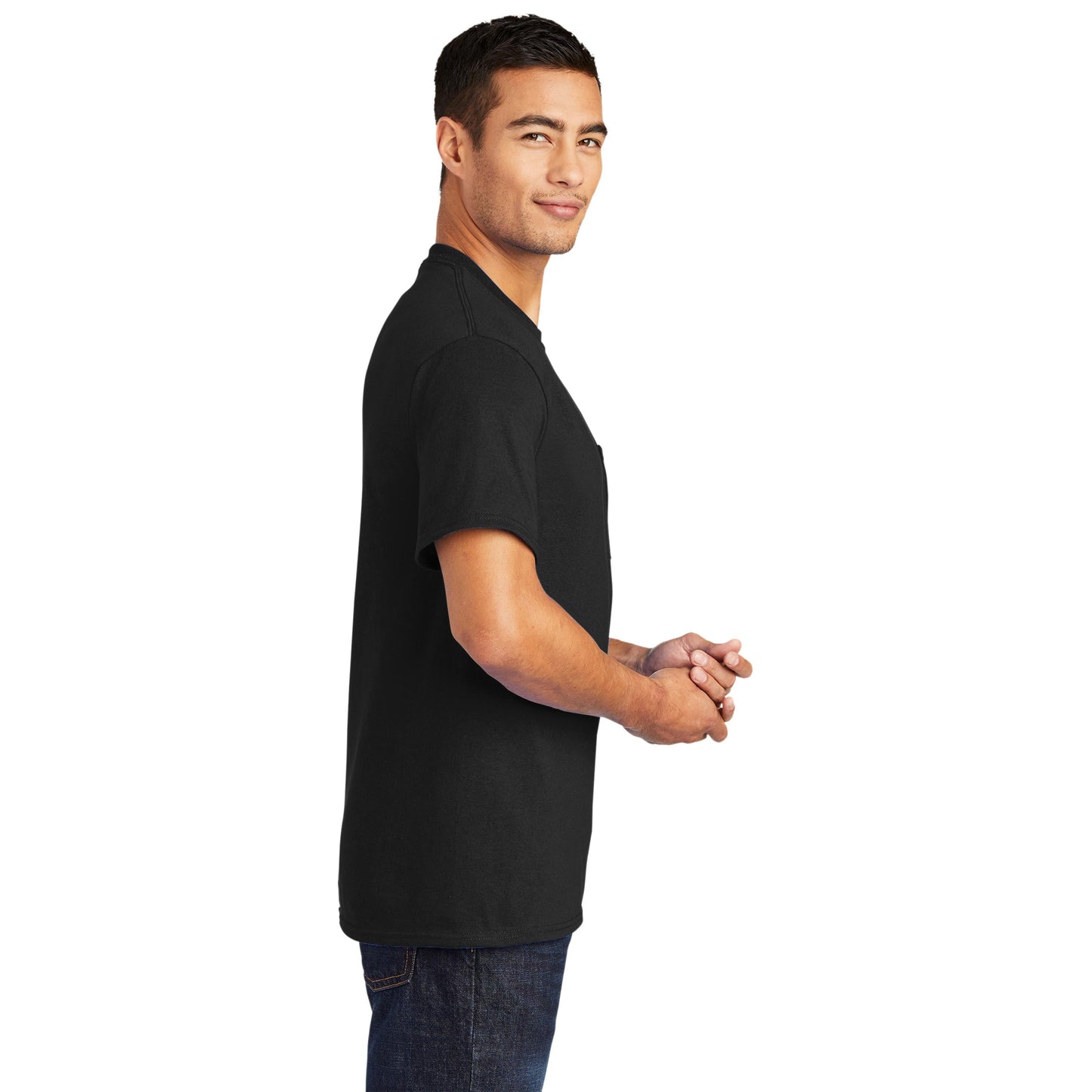 Ash T-Shirts - Port & Company - Soft Pocket Tee - Eco Friendly