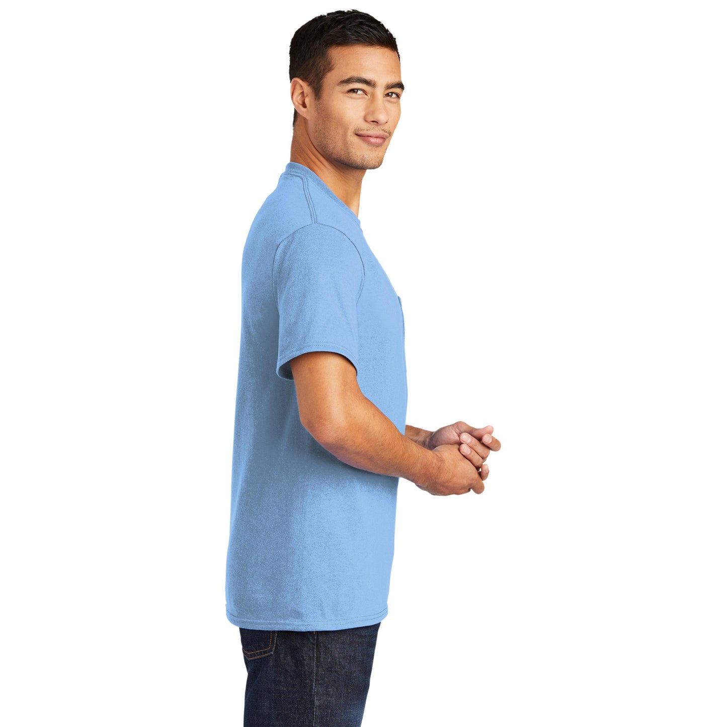 Ash T-Shirts - Port & Company - Soft Pocket Tee - Eco Friendly