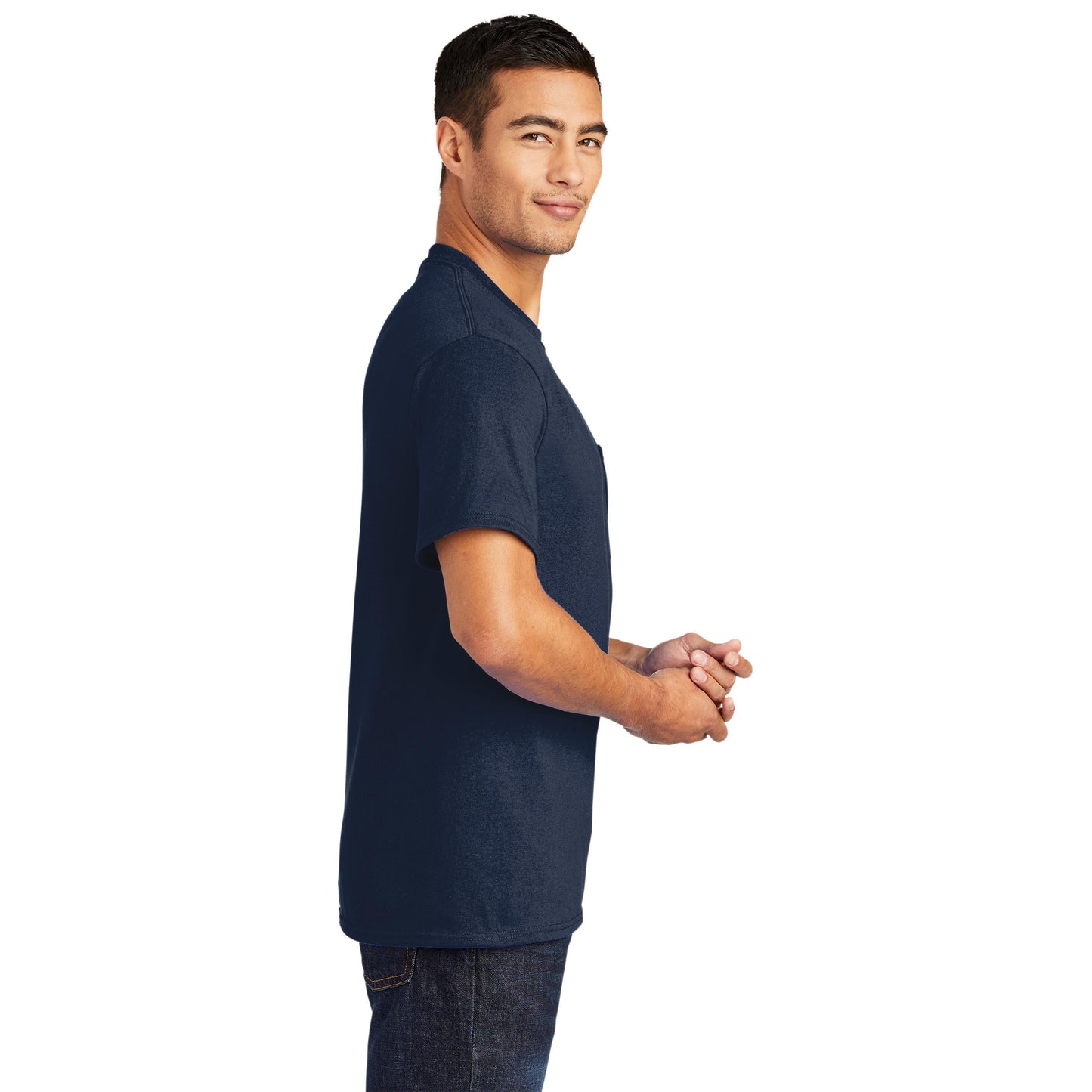 Ash T-Shirts - Port & Company - Soft Pocket Tee - Eco Friendly