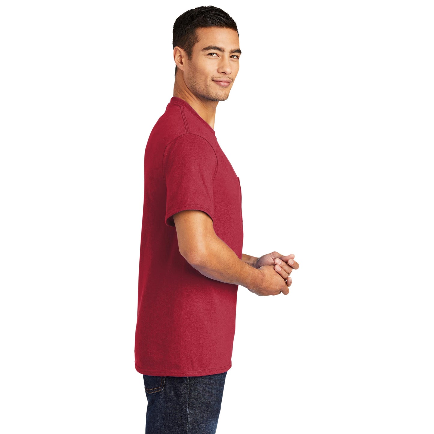 Ash T-Shirts - Port & Company - Soft Pocket Tee - Eco Friendly