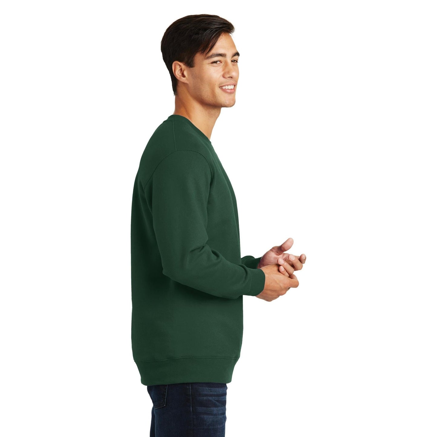 White Fleece Sweatshirt - Port & Company - Soft Touch