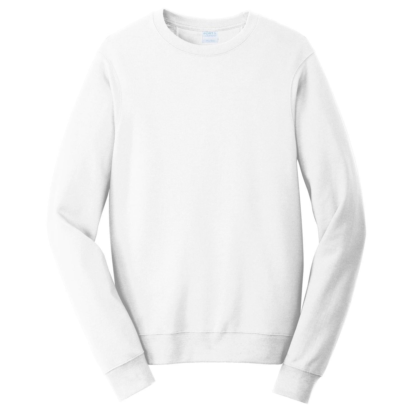 White Fleece Sweatshirt - Port & Company - Soft Touch