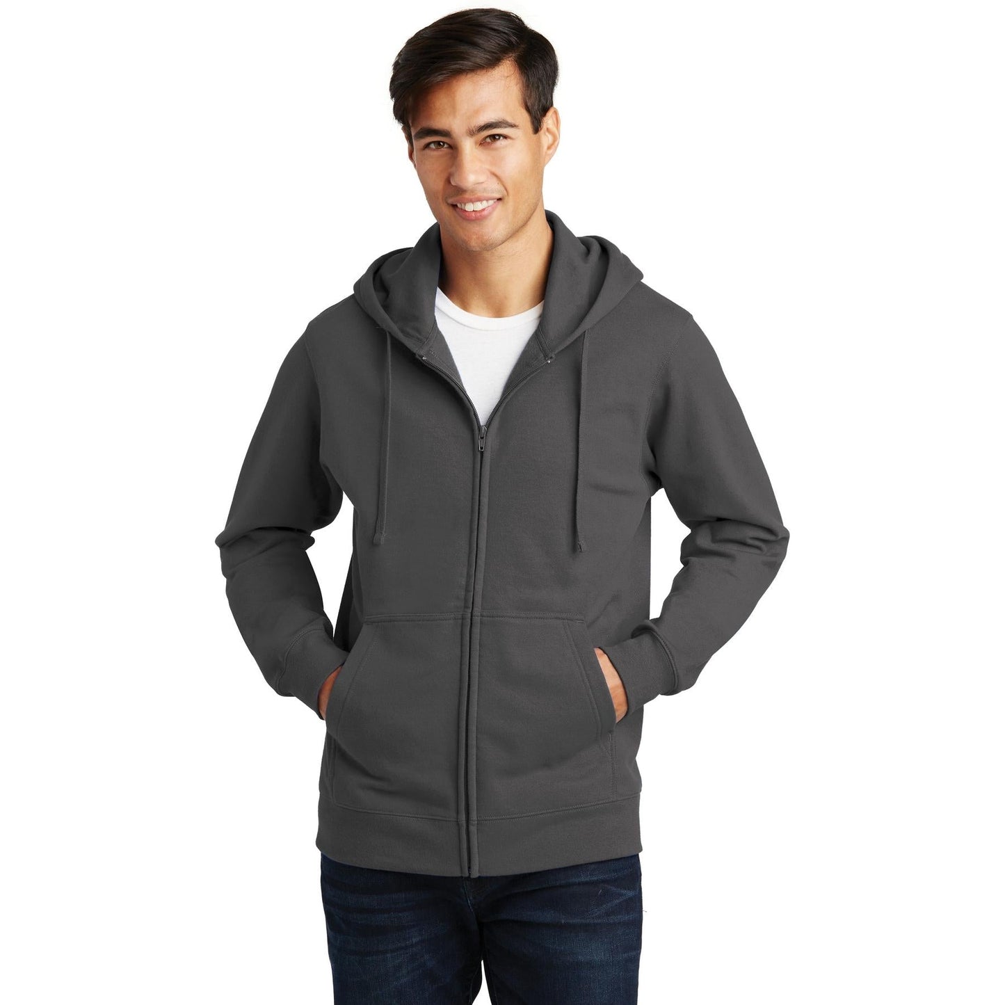 White Sweatshirts - Port & Company - Cozy Hoodie - Quality Comfort