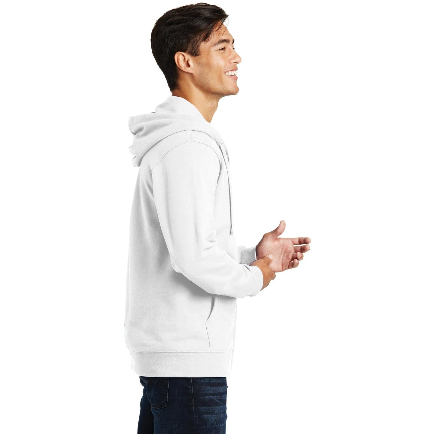 White Sweatshirts - Port & Company - Cozy Hoodie - Quality Comfort
