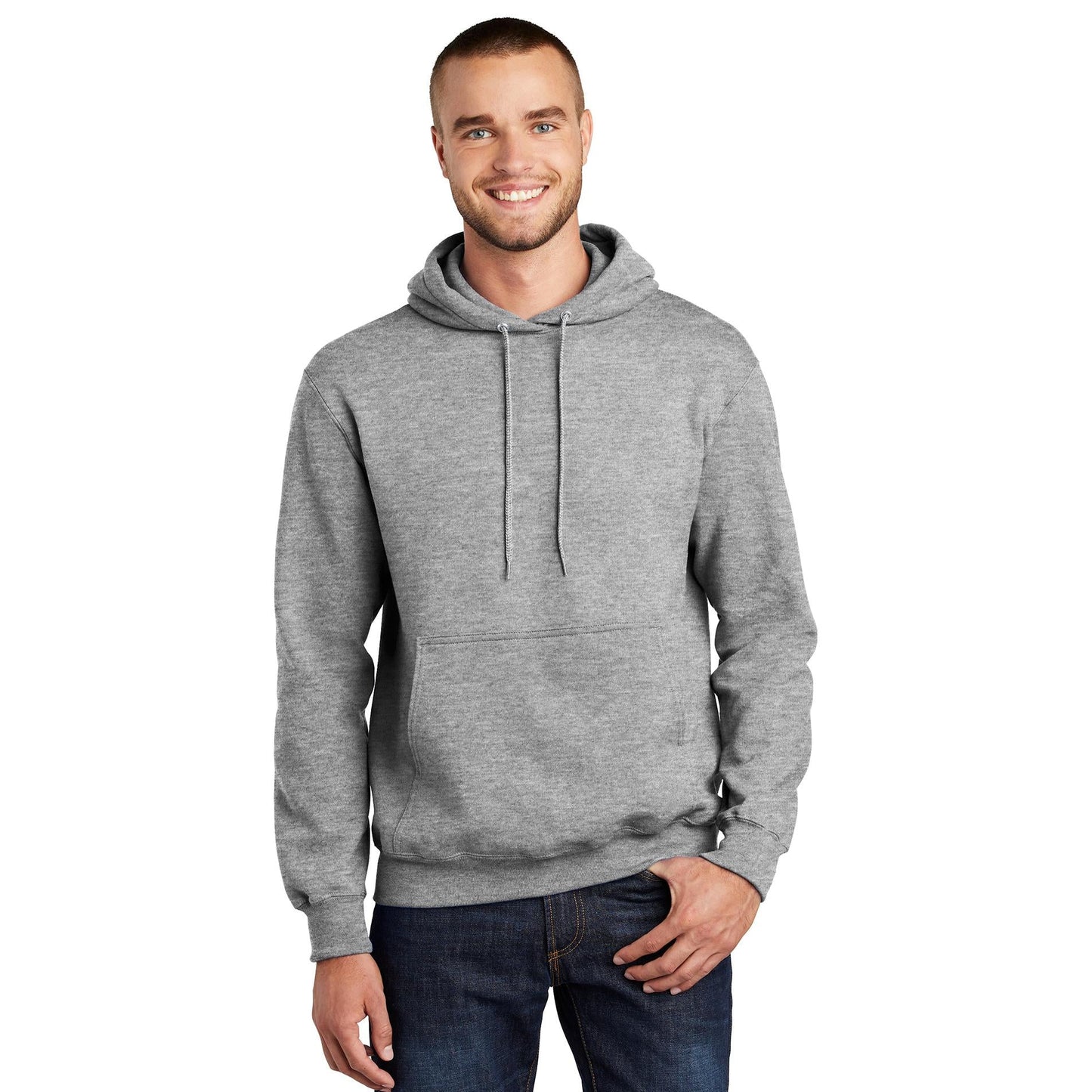 White Sweatshirts - Port & Company - Soft Fleece Hoodie