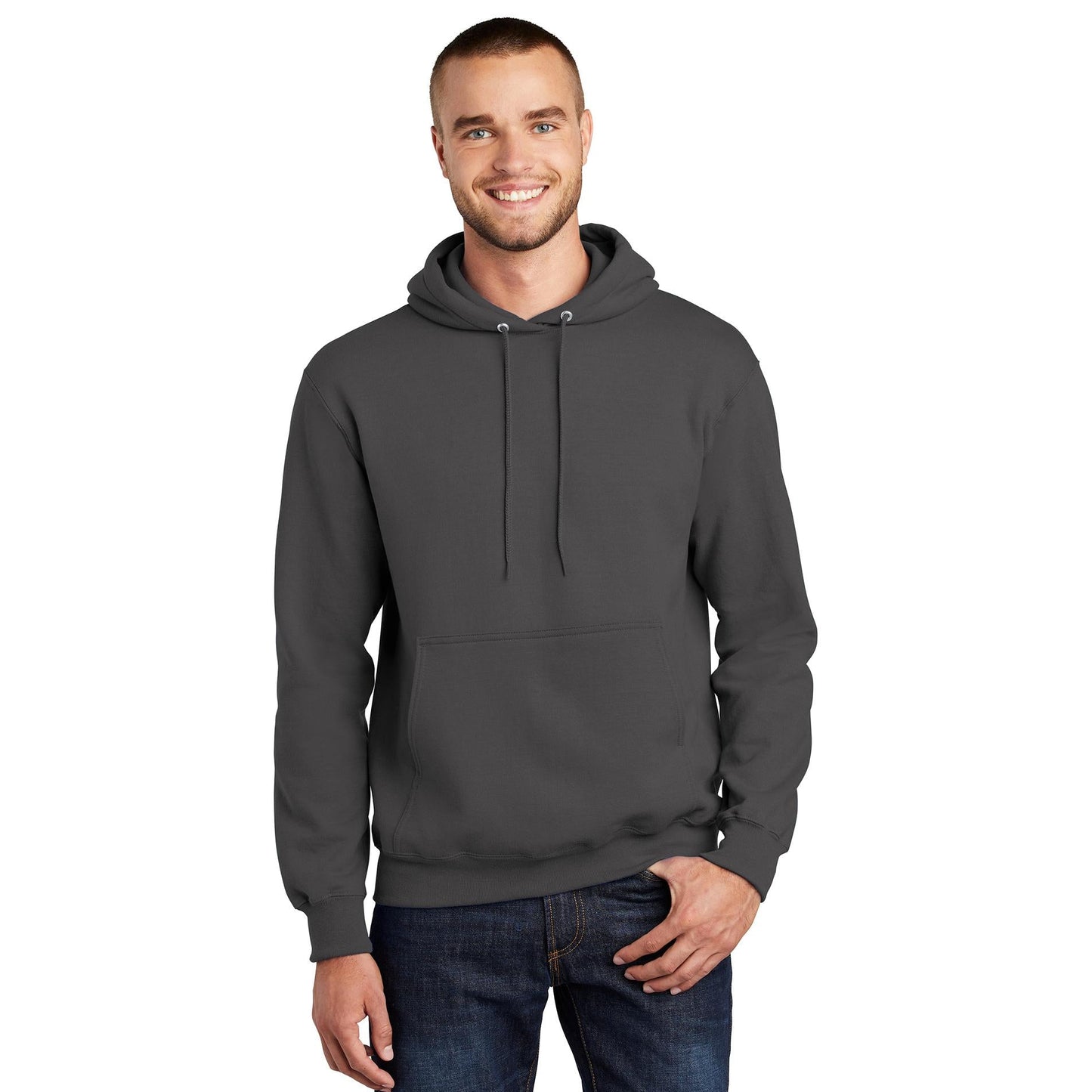 White Sweatshirts - Port & Company - Soft Fleece Hoodie