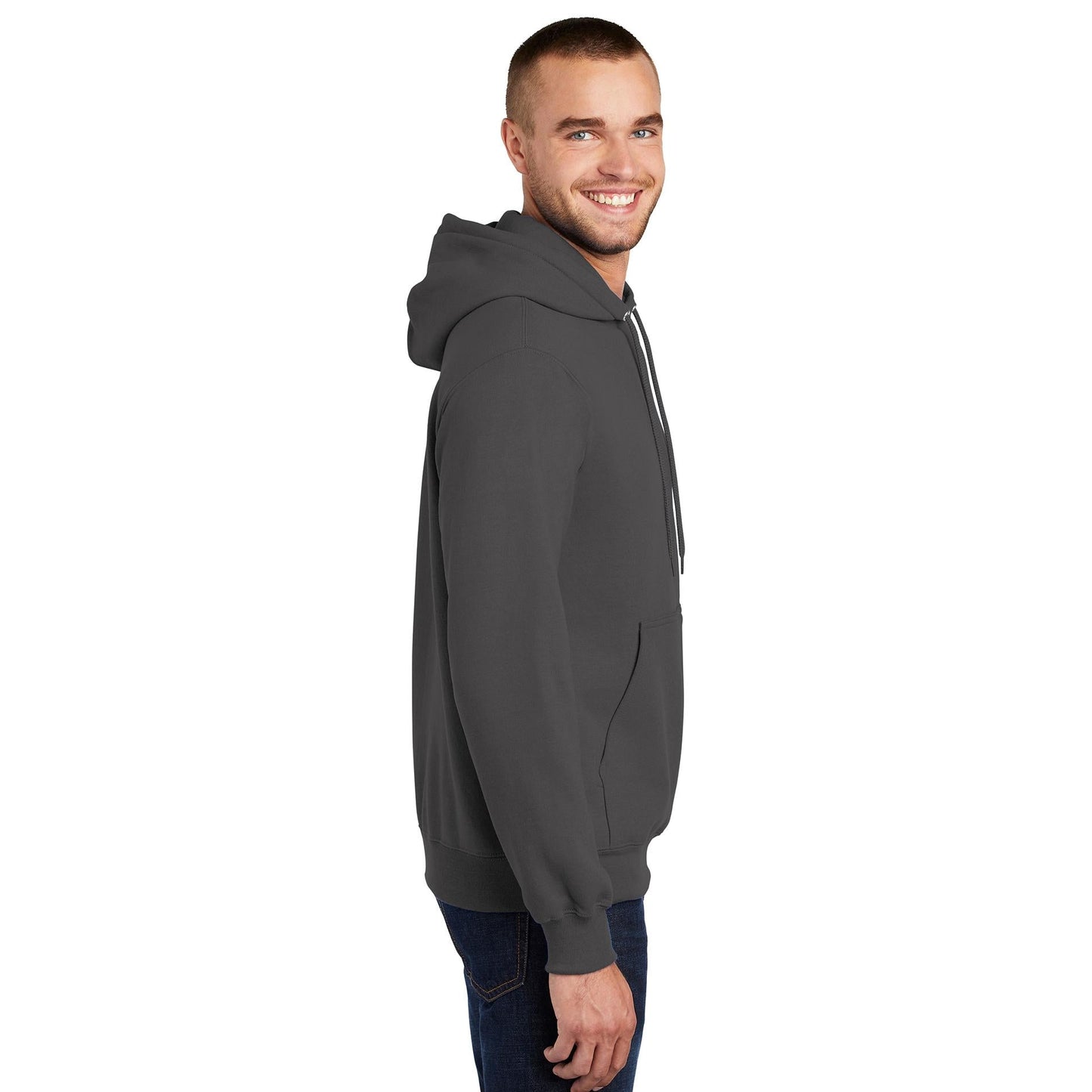 White Sweatshirts - Port & Company - Soft Fleece Hoodie