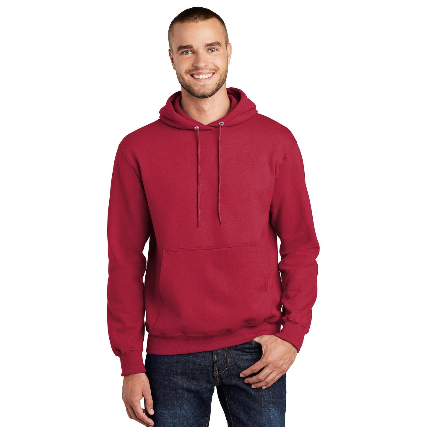 White Sweatshirts - Port & Company - Soft Fleece Hoodie
