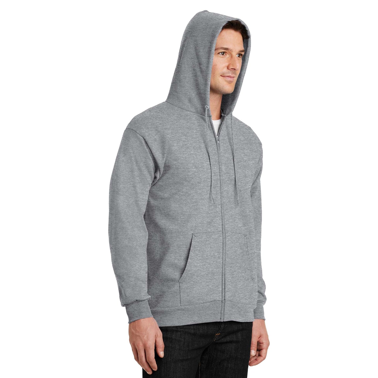 Ash Sweatshirts - Cozy Zip Hoodie - Port & Company - Fleece