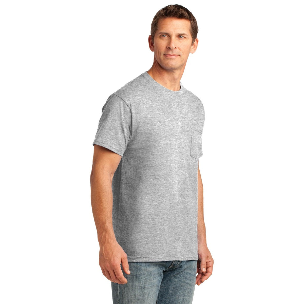 Ash T-Shirts - Soft Pocket Tee - Port & Company - Cozy Fit