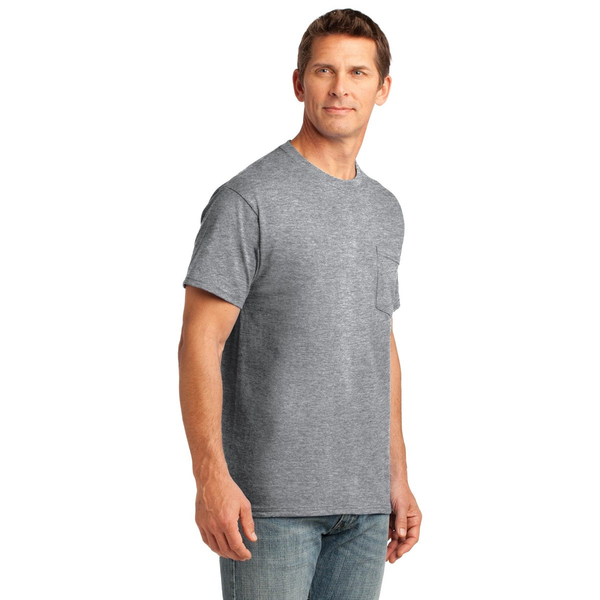 Ash T-Shirts - Soft Pocket Tee - Port & Company - Cozy Fit