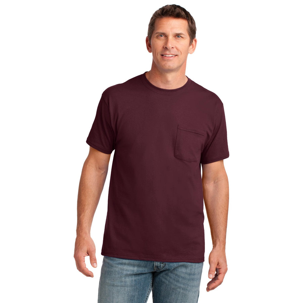 Ash T-Shirts - Soft Pocket Tee - Port & Company - Cozy Fit