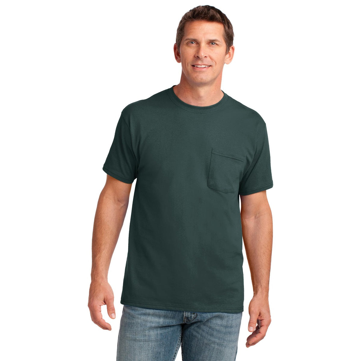 Ash T-Shirts - Soft Pocket Tee - Port & Company - Cozy Fit
