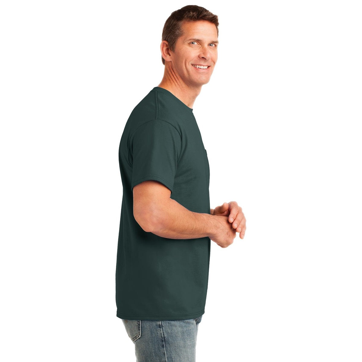 Ash T-Shirts - Soft Pocket Tee - Port & Company - Cozy Fit
