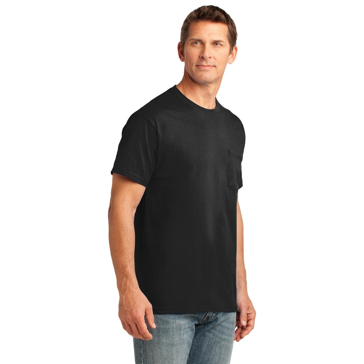 Ash T-Shirts - Soft Pocket Tee - Port & Company - Cozy Fit