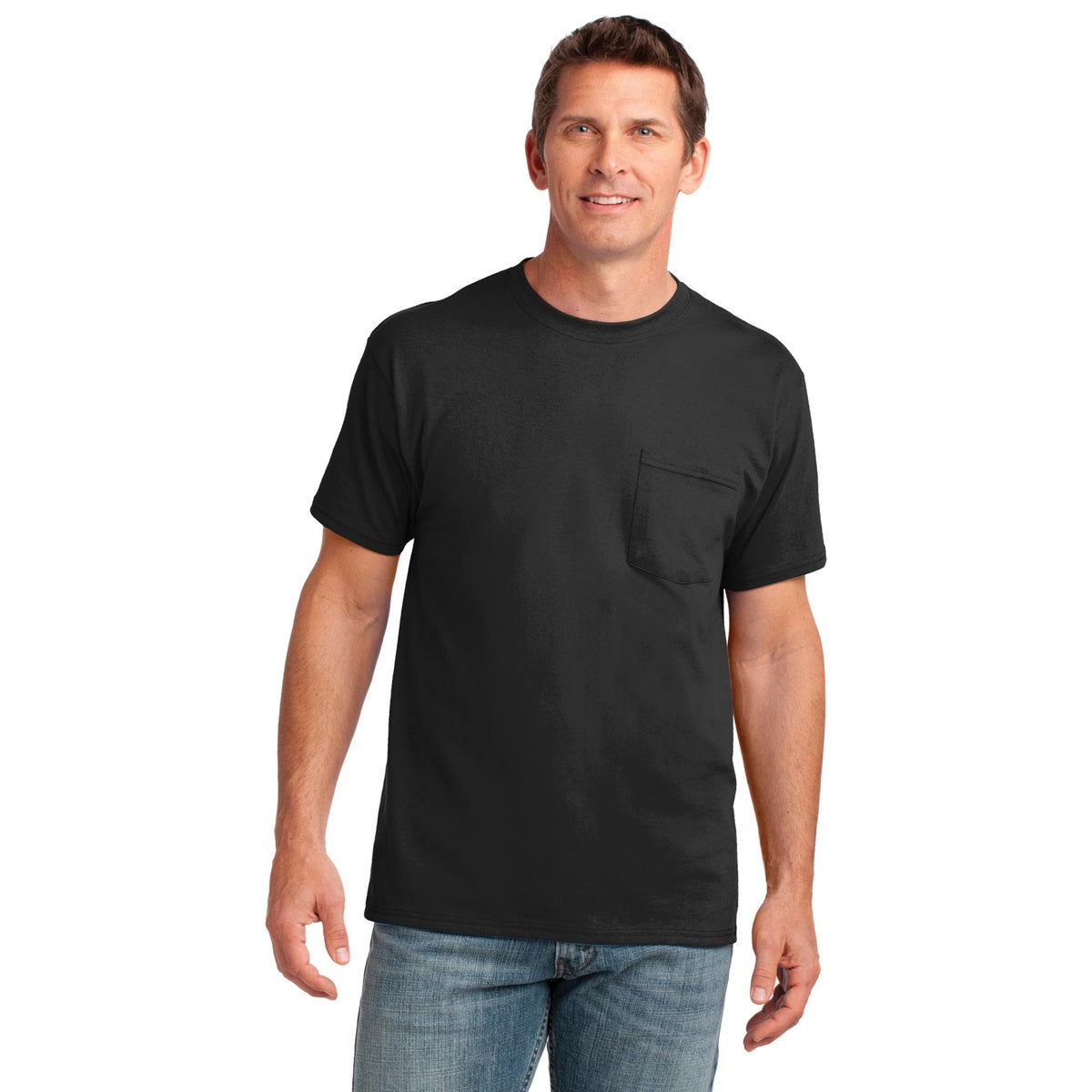 Ash T-Shirts - Soft Pocket Tee - Port & Company - Cozy Fit