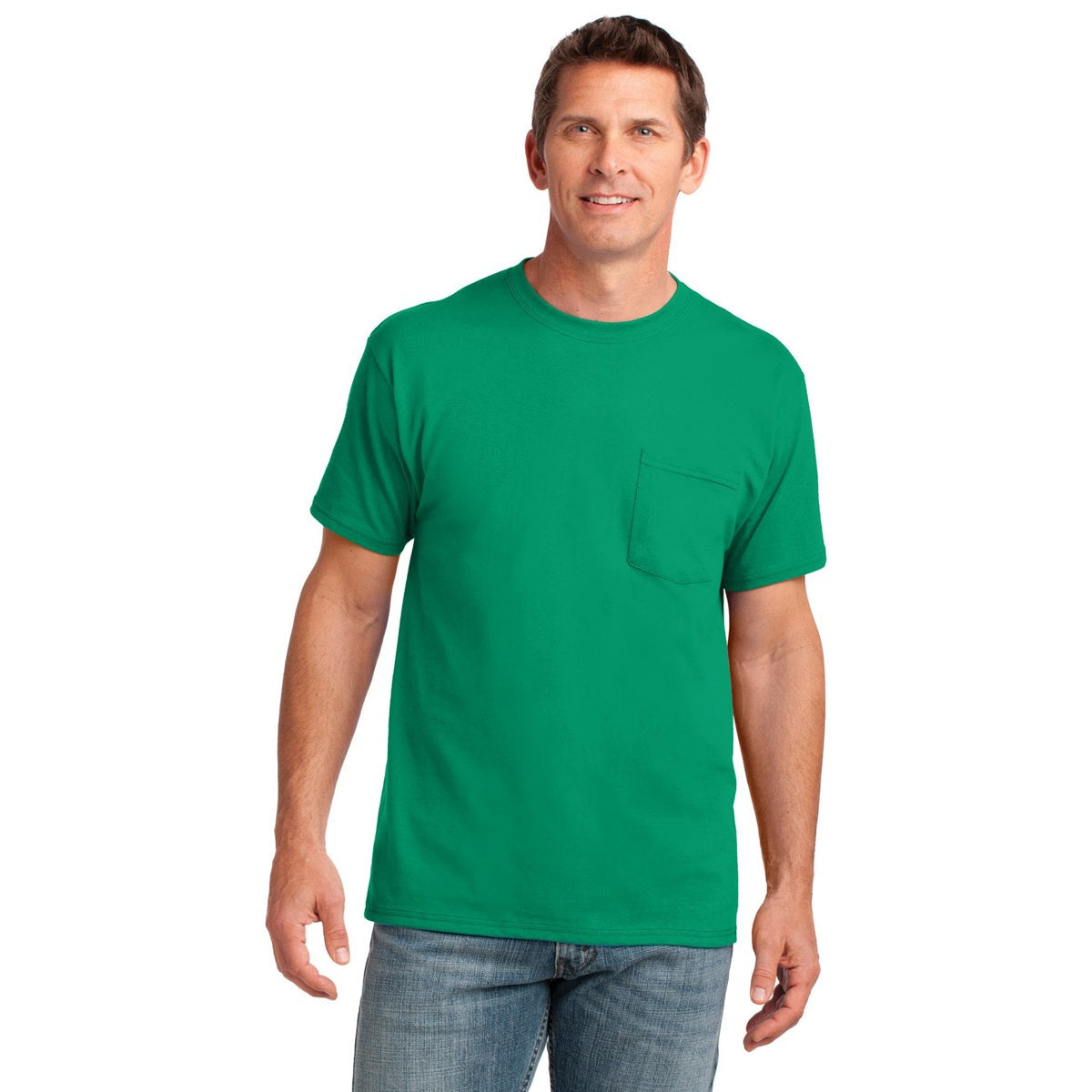 Ash T-Shirts - Soft Pocket Tee - Port & Company - Cozy Fit