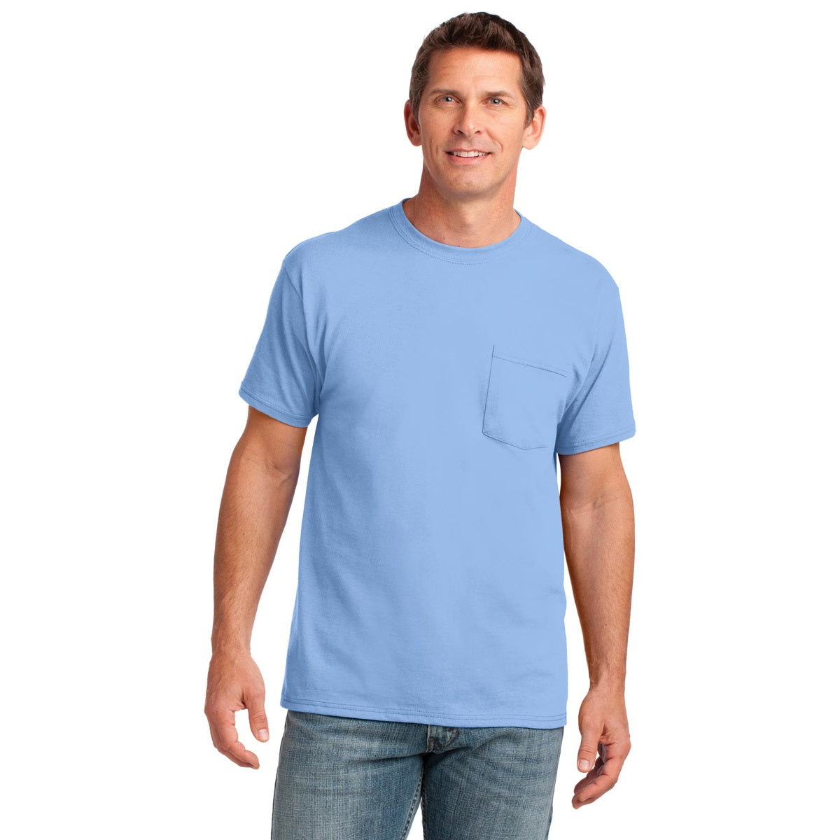 Ash T-Shirts - Soft Pocket Tee - Port & Company - Cozy Fit