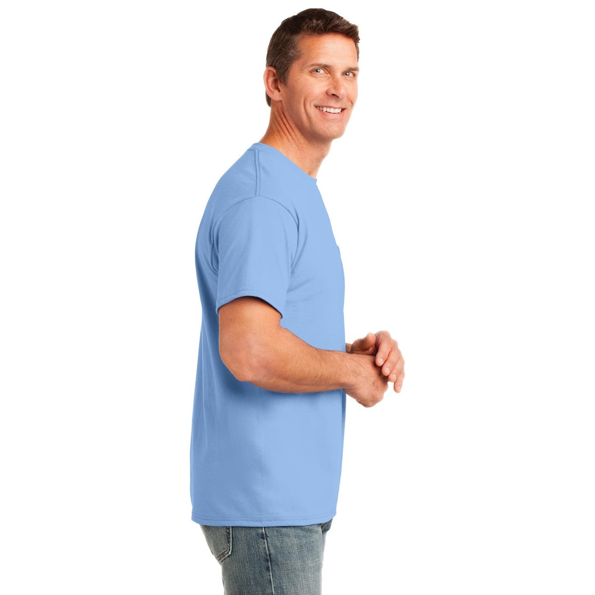 Ash T-Shirts - Soft Pocket Tee - Port & Company - Cozy Fit