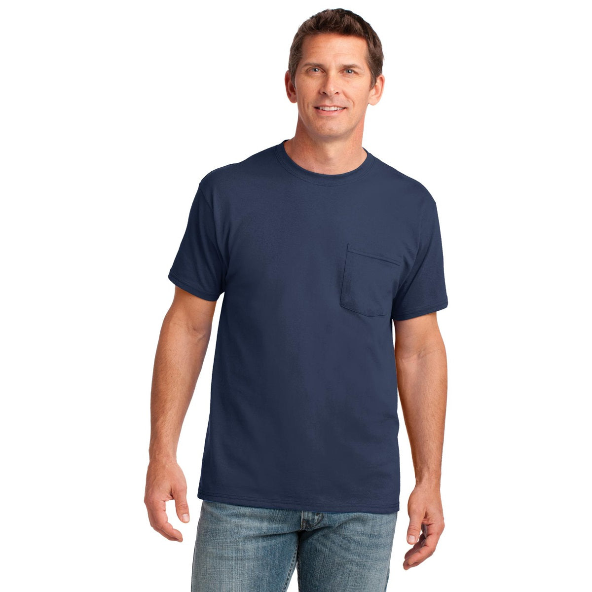 Ash T-Shirts - Soft Pocket Tee - Port & Company - Cozy Fit