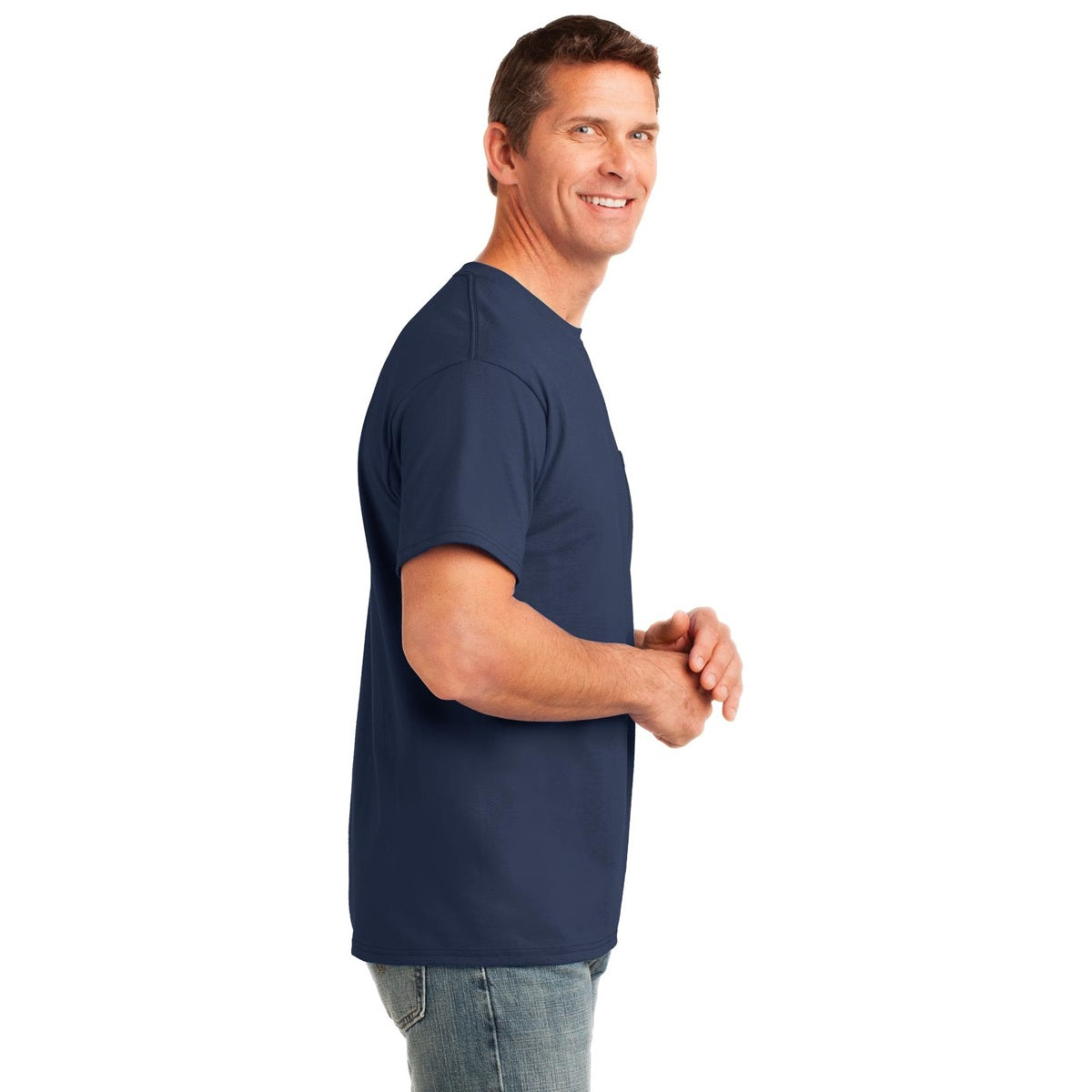Ash T-Shirts - Soft Pocket Tee - Port & Company - Cozy Fit