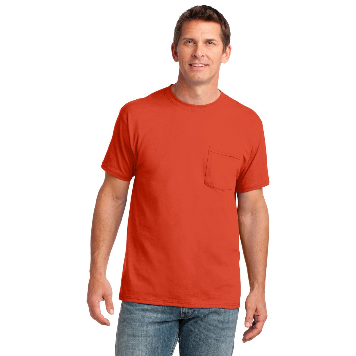 Ash T-Shirts - Soft Pocket Tee - Port & Company - Cozy Fit