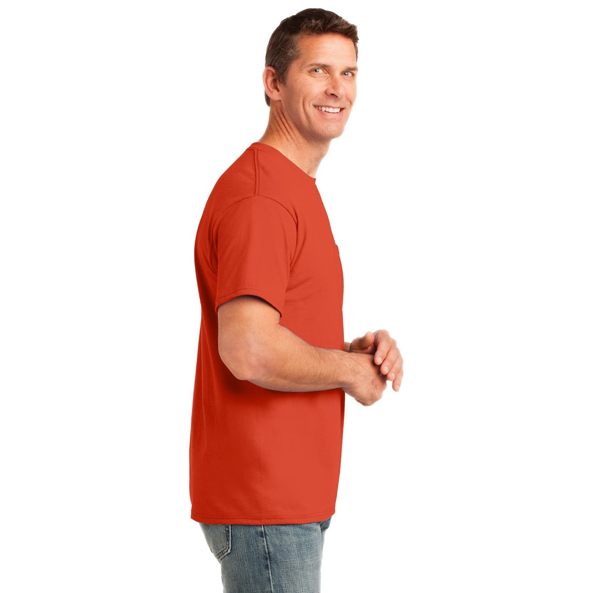 Ash T-Shirts - Soft Pocket Tee - Port & Company - Cozy Fit