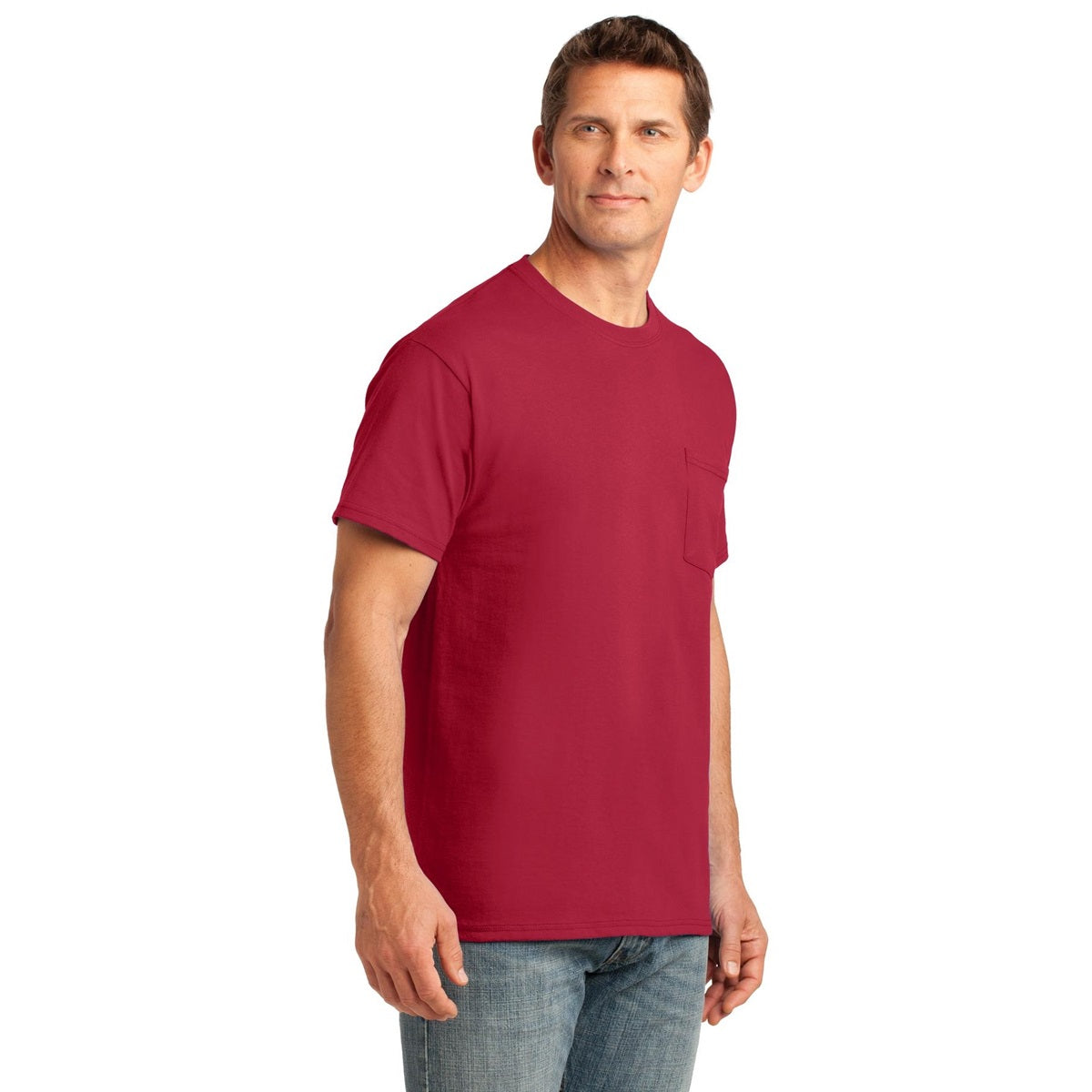 Ash T-Shirts - Soft Pocket Tee - Port & Company - Cozy Fit