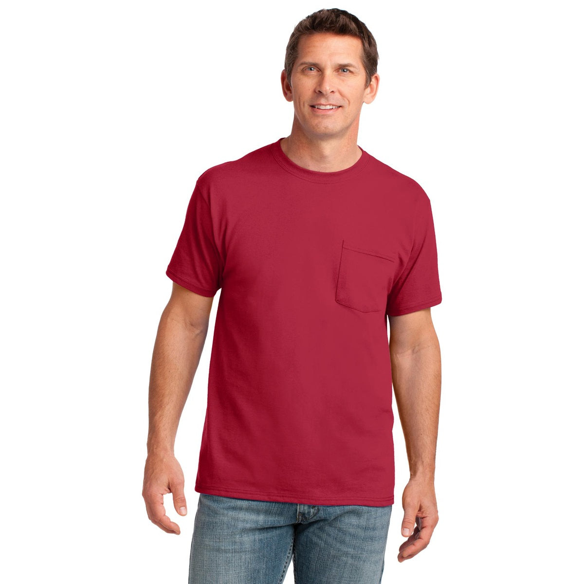 Ash T-Shirts - Soft Pocket Tee - Port & Company - Cozy Fit