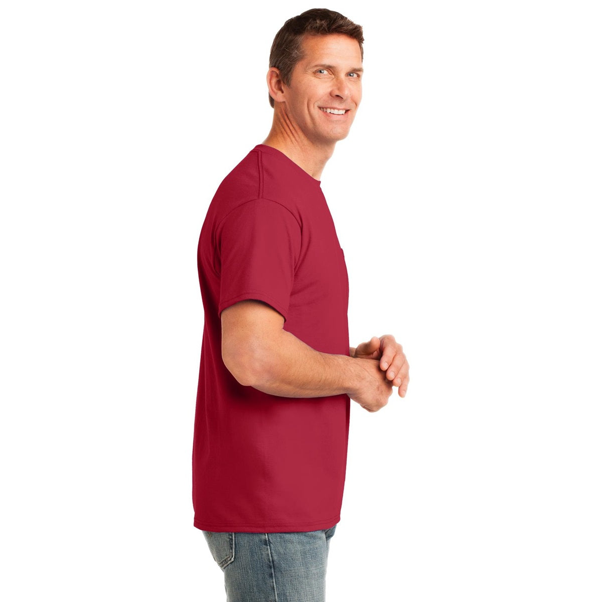 Ash T-Shirts - Soft Pocket Tee - Port & Company - Cozy Fit