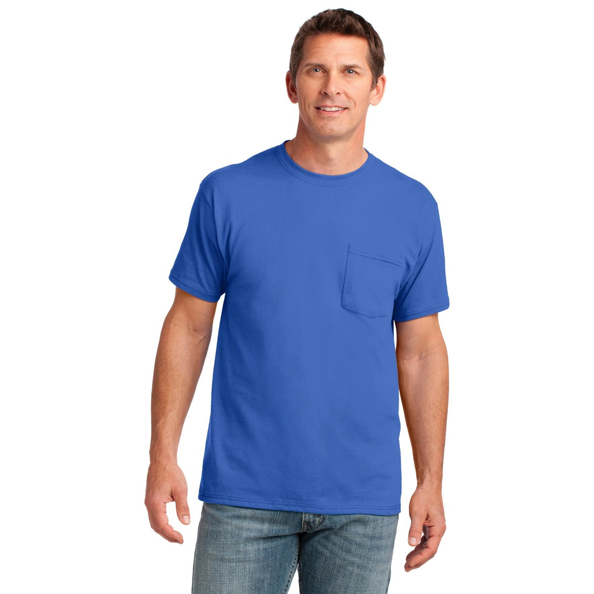 Ash T-Shirts - Soft Pocket Tee - Port & Company - Cozy Fit