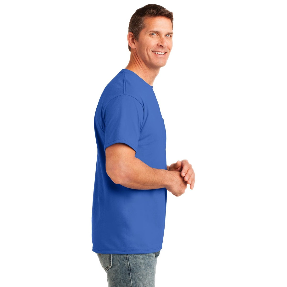 Ash T-Shirts - Soft Pocket Tee - Port & Company - Cozy Fit