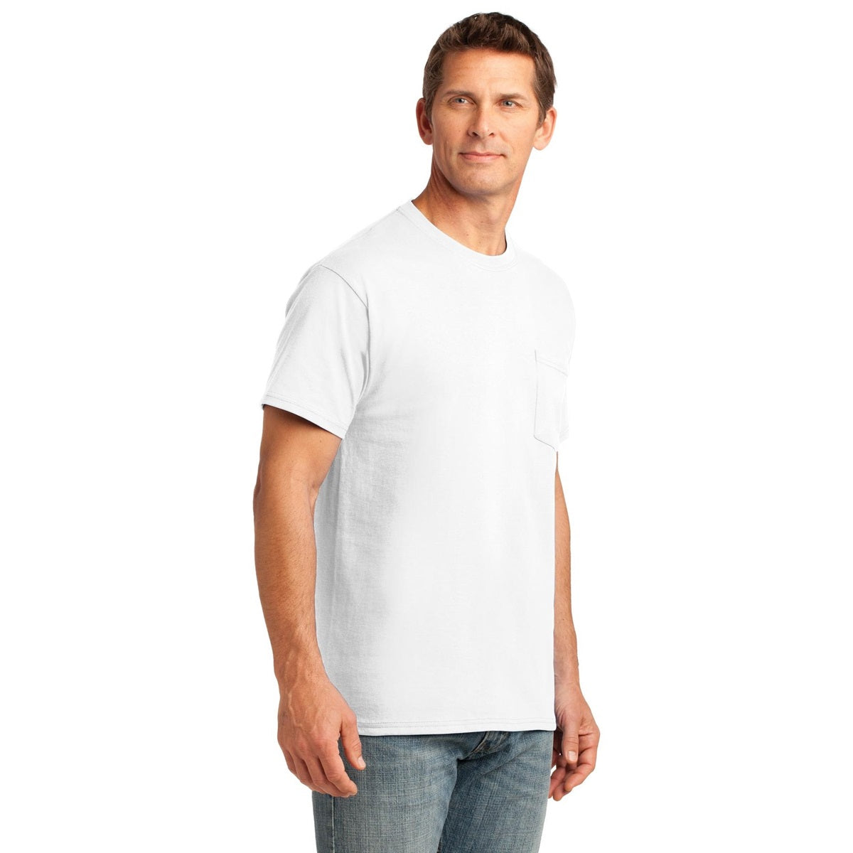Ash T-Shirts - Soft Pocket Tee - Port & Company - Cozy Fit
