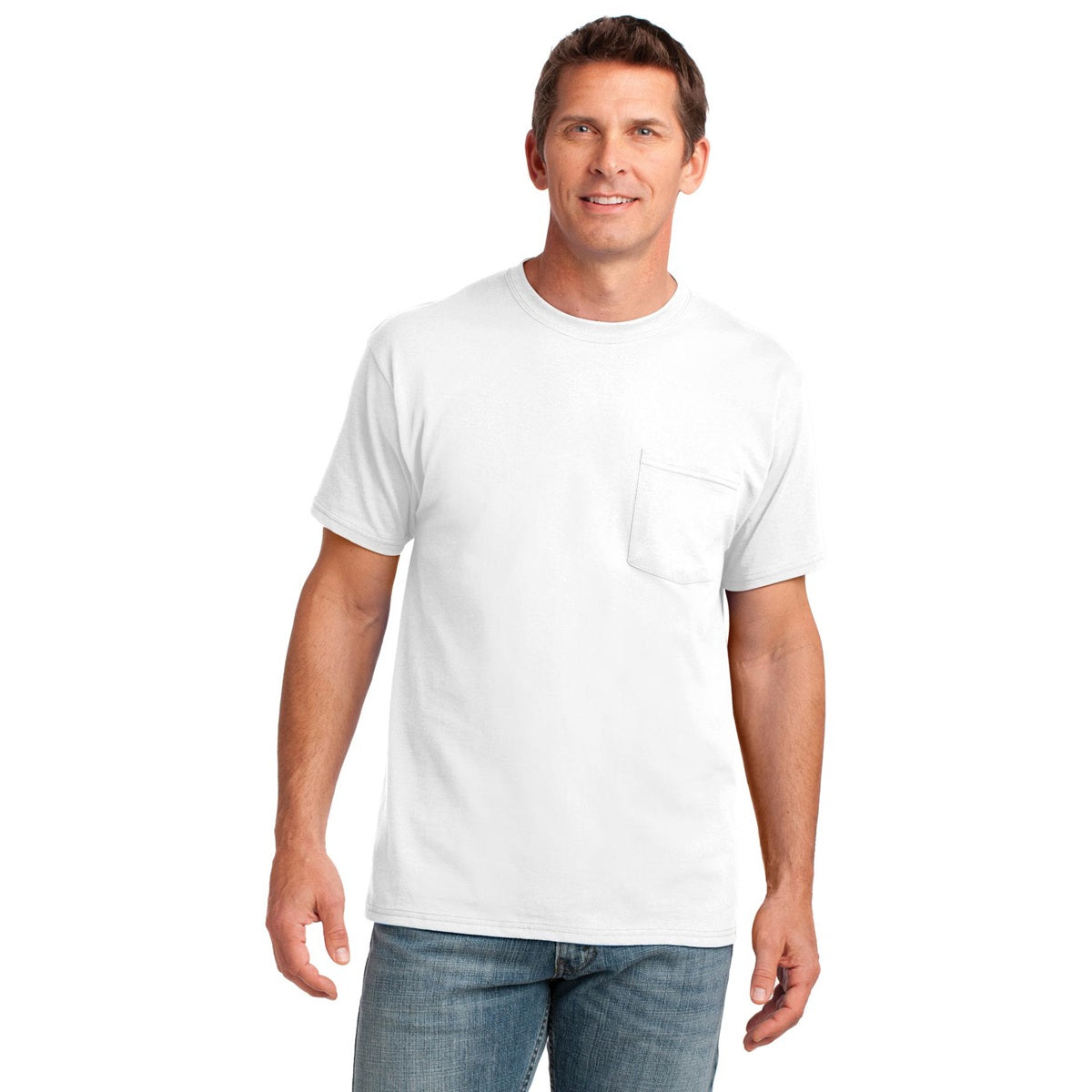 Ash T-Shirts - Soft Pocket Tee - Port & Company - Cozy Fit
