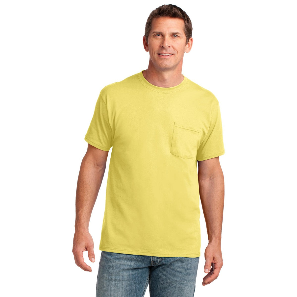 Ash T-Shirts - Soft Pocket Tee - Port & Company - Cozy Fit