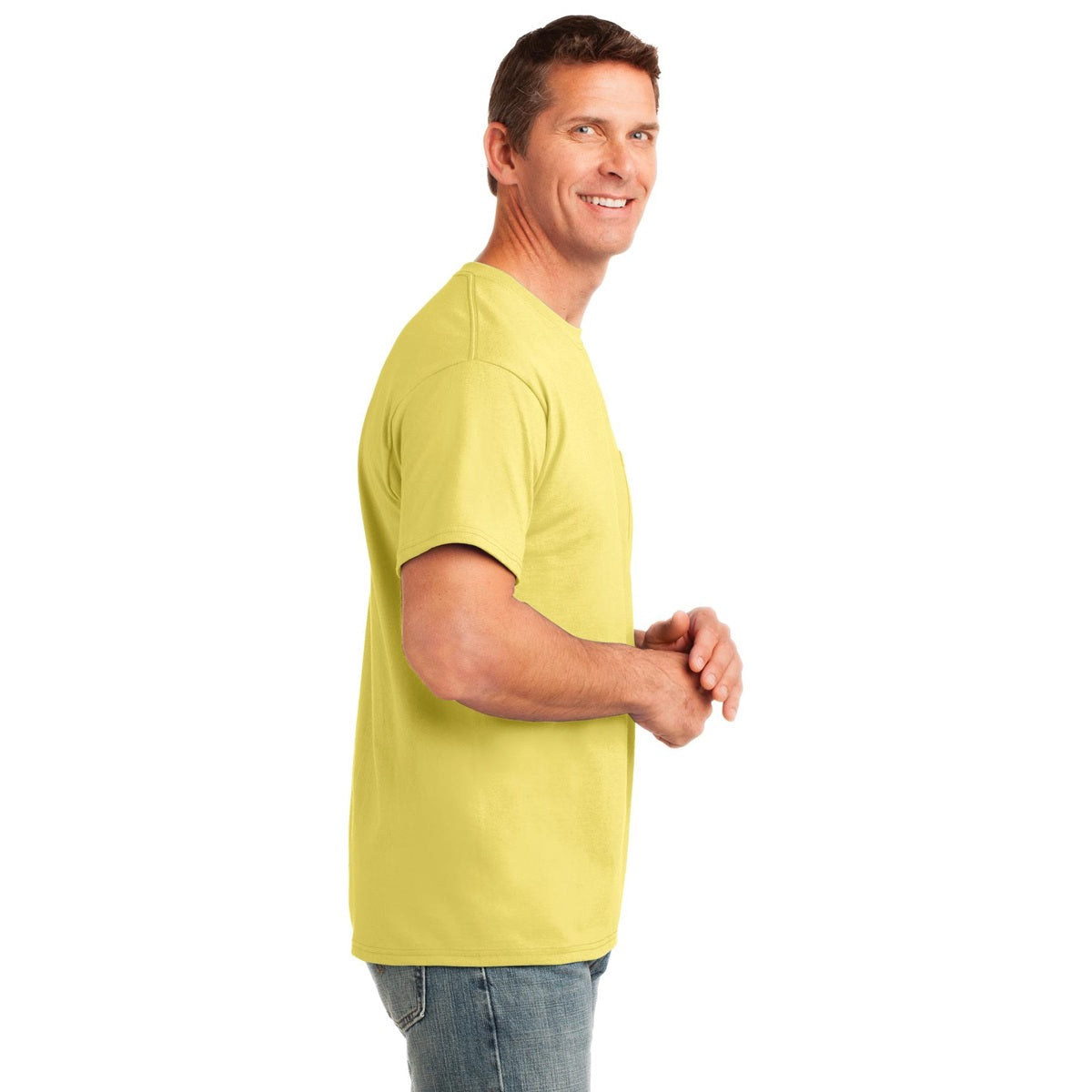 Ash T-Shirts - Soft Pocket Tee - Port & Company - Cozy Fit