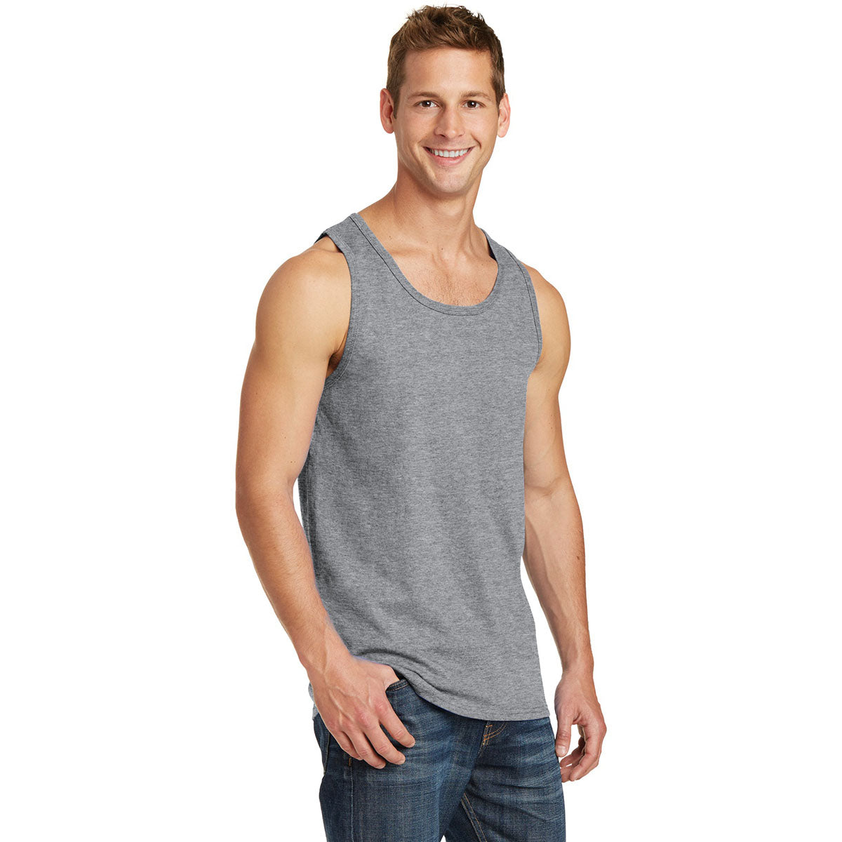 Athletic Heather Tank Tops - Port & Company - Soft Cotton