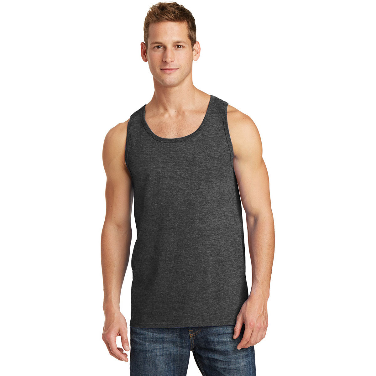 Athletic Heather Tank Tops - Port & Company - Soft Cotton