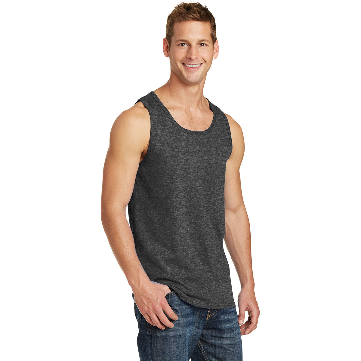 Athletic Heather Tank Tops - Port & Company - Soft Cotton