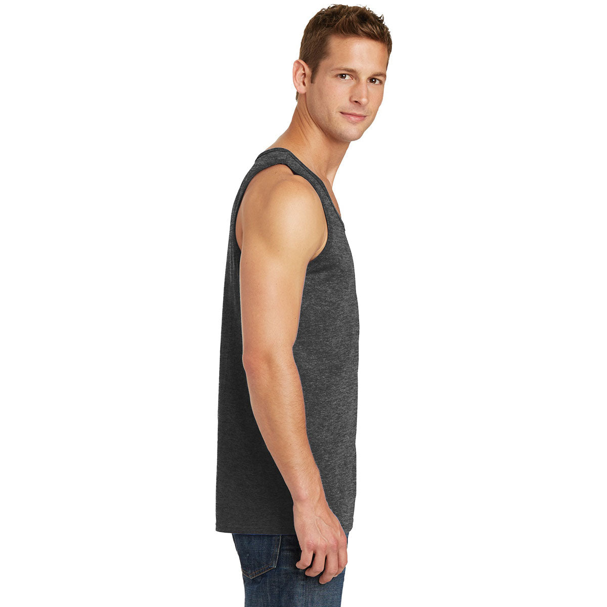 Athletic Heather Tank Tops - Port & Company - Soft Cotton