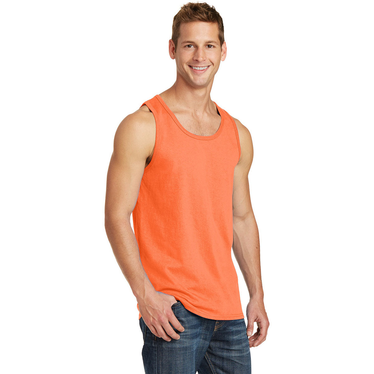Athletic Heather Tank Tops - Port & Company - Soft Cotton